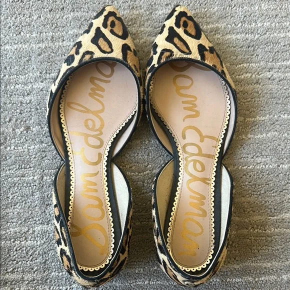Sam Edelman Brown and Black Flats with Animal Print - Picture 7 of 7